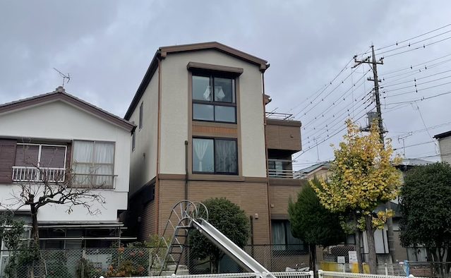 草加市　積水ハウス外壁塗装工事　塗装前